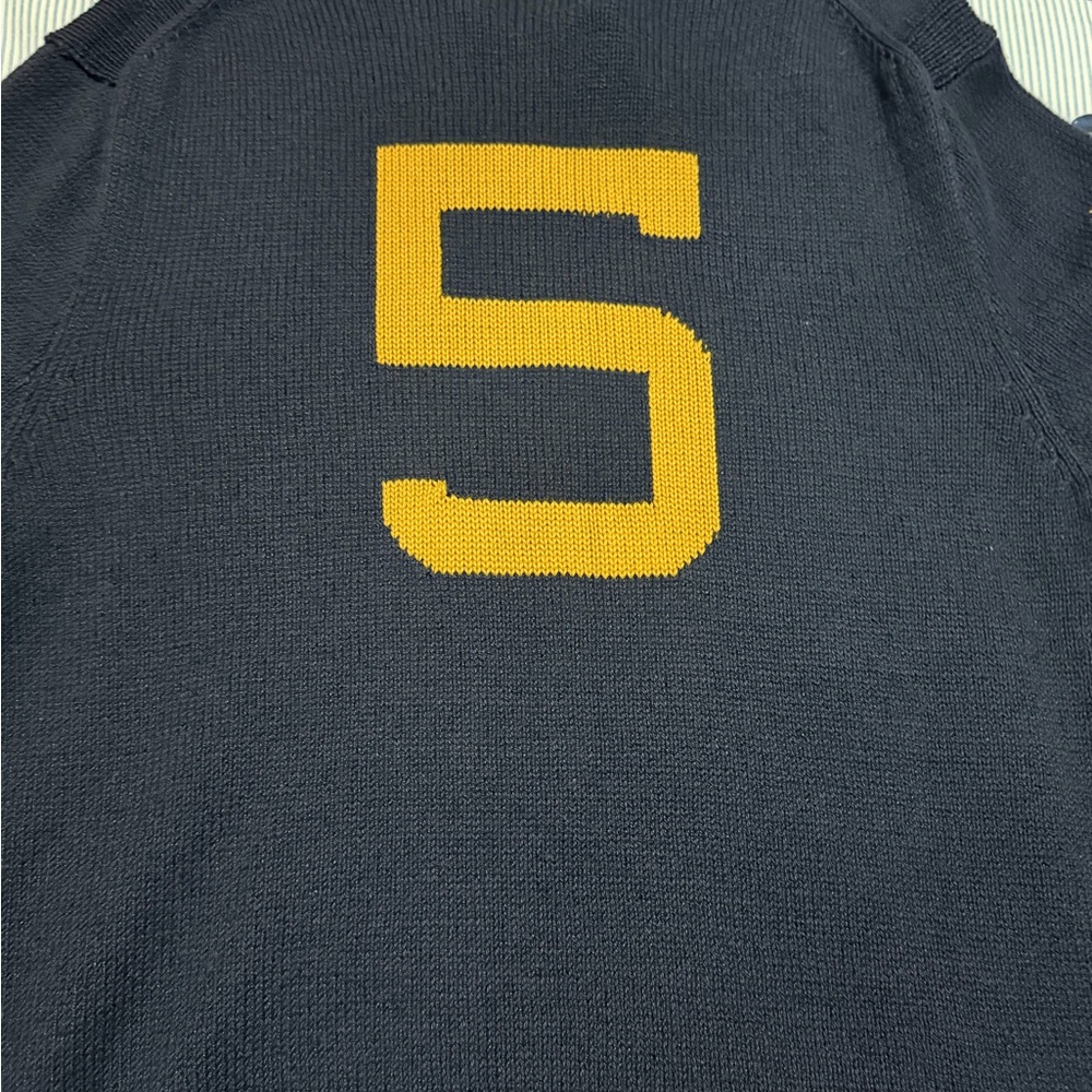 Polo by Ralph Lauren Navy Rugby Bear Crewneck Sweater - Picture 3 of 4